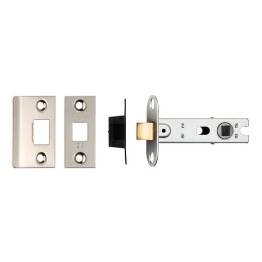 Eurospec Bolt Through Tubular Mortice Latch Square 76mm Satin Nickel