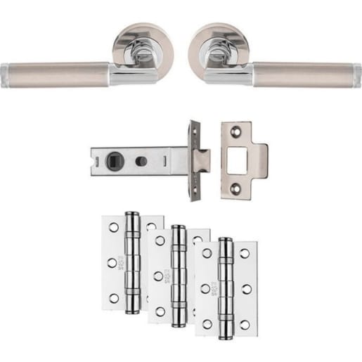 Carlisle Brass Belas Latch Pack Ultimate Door Pack Satin Nickel/Polished Chrome