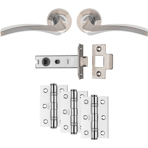 Carlisle Brass Sines Latch Pack Ultimate Door Pack Satin Nickel/Polished Chrome