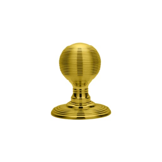 Carlisle Brass Delamain Reeded Concealed Fix Knob Polished Brass