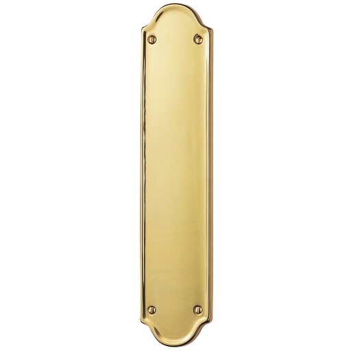 Carlisle Brass Shaped End Finger Plate Polished Brass