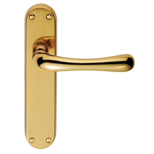 Carlisle Brass Euro Ibra Door Lever Lock Backplate Polished Brass