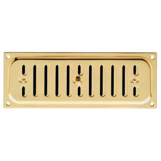Carlisle Brass Hit and Miss Ventilator 242 x 89mm Polished Brass