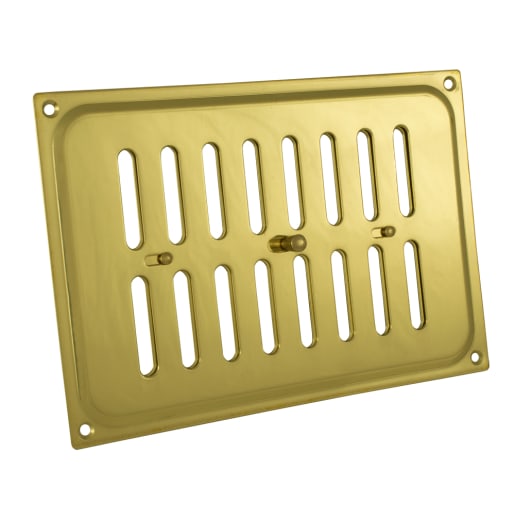 Carlisle Brass Hit and Miss Ventilator 242 x 165mm Polished Brass