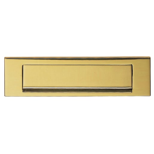 Carlisle Brass Victorian Letter Plate Gravity Flap 270mm Polished Brass