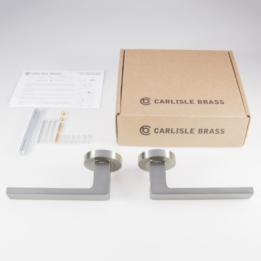 Carlisle Brass Sasso Lever on Rose Satin Nickel
