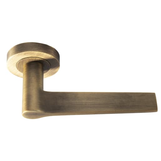 Carlisle Brass Velino Lever on Round Rose Antique Brass