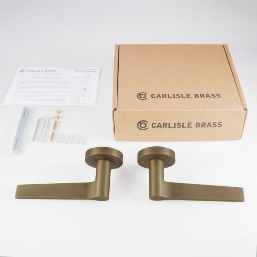 Carlisle Brass Velino Lever on Round Rose Antique Brass