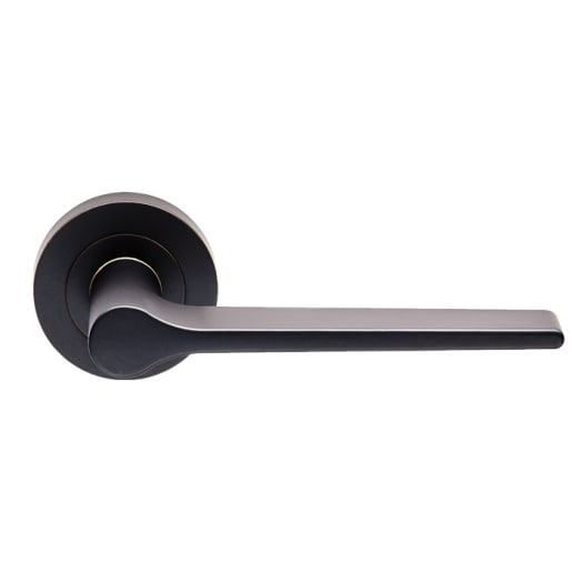 Carlisle Brass Velino Lever on Round Rose Matt Black