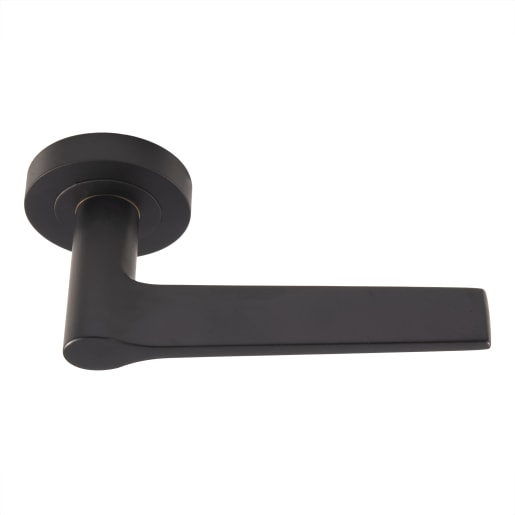 Carlisle Brass Velino Lever on Round Rose Matt Black