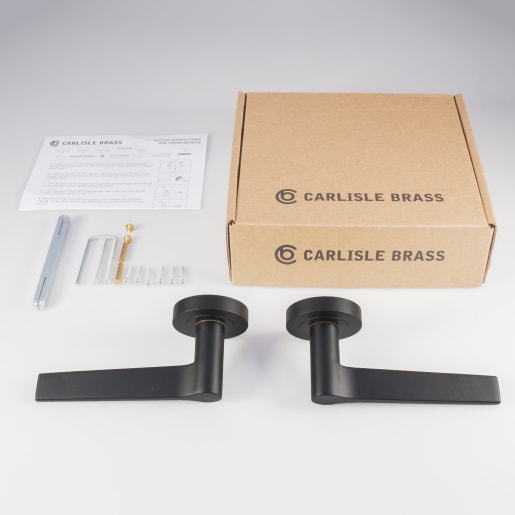 Carlisle Brass Velino Lever on Round Rose Matt Black