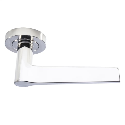 Carlisle Brass Velino Lever on Round Rose Polished Nickel