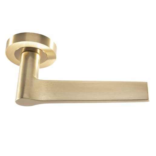 Carlisle Brass Velino Lever on Round Rose Satin Brass