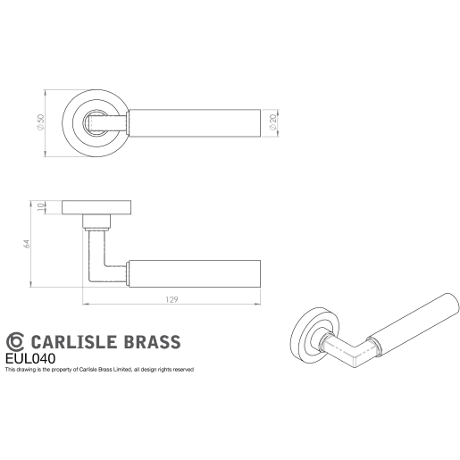 Carlisle Brass Amiata Lever on Rose Satin Nickel