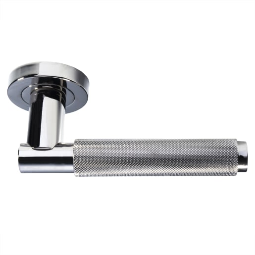 Carlisle Brass Varese Knurled Lever on Rose Polished Nickel