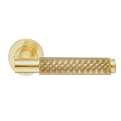 Carlisle Brass Varese Knurled Lever on Rose Satin Brass