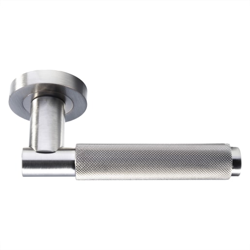 Carlisle Brass Varese Knurled Lever on Rose Satin Nickel