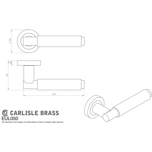 Carlisle Brass Varese Knurled Lever on Rose Satin Nickel