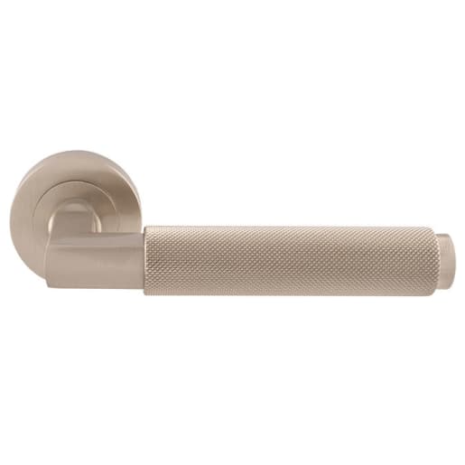 Carlisle Brass Terazzo Lever On Round Rose Satin Nickel