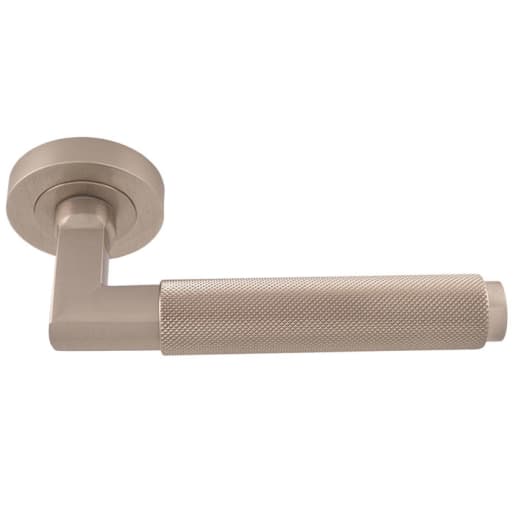 Carlisle Brass Terazzo Lever On Round Rose Satin Nickel