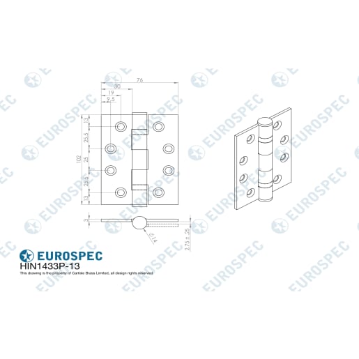 Enduro Grade 13 Ball Bearing P Hinge