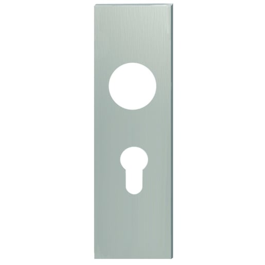 Eurospec Square Euro Cylinder Plate Satin Stainless Steel