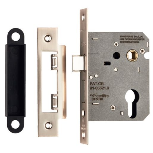 Eurospec Easi-T Economy Euro Profile Sashlock 76mm Satin Nickel