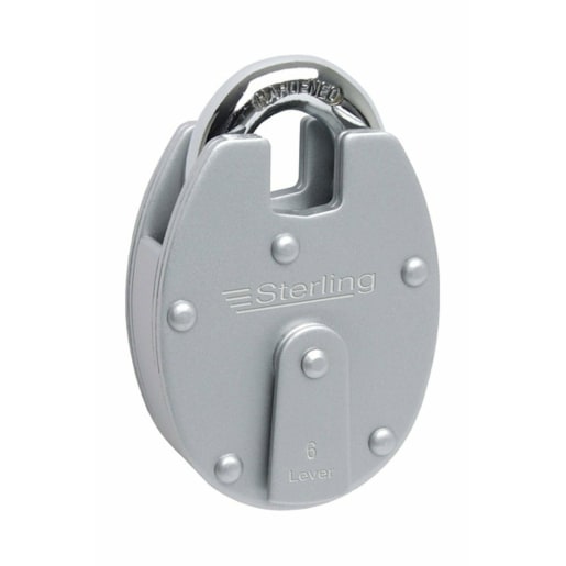 Sterling 6-Lever Closed Shackle Padlock 63mm Chrome