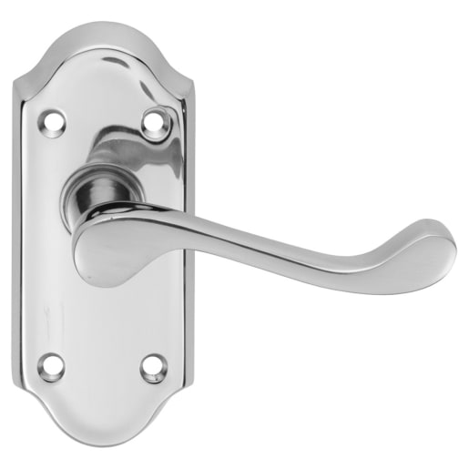 Carlisle Brass Ashtead Lever on Short Backplate Polished Chrome