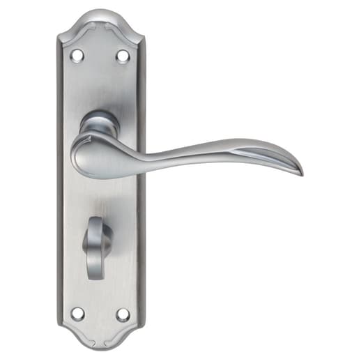 Carlisle Brass Madrid Lever on Bathroom Backplate Satin Chrome