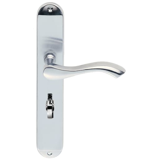 Carlisle Brass Andros Lever on Bathroom Backplate Polished Chrome