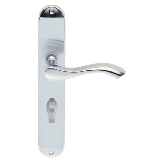 Carlisle Brass Andros Door Lever on Backplate Satin Chrome