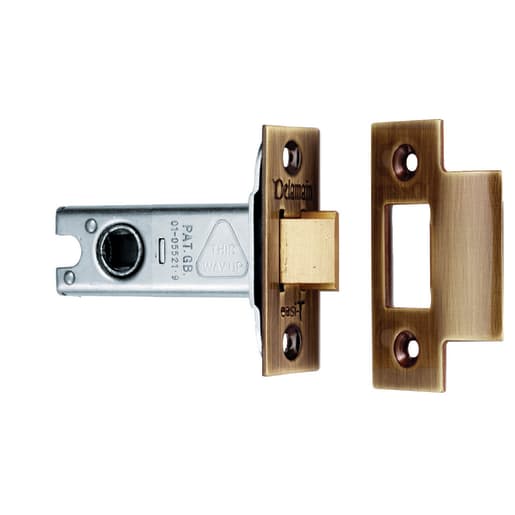 Carlisle Brass Heavy Sprung Tubular Mortice Latch 64mm Florent Bronze