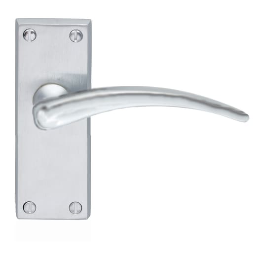Carlisle Brass Wing Lever on Short Latch Backplate Satin Chrome