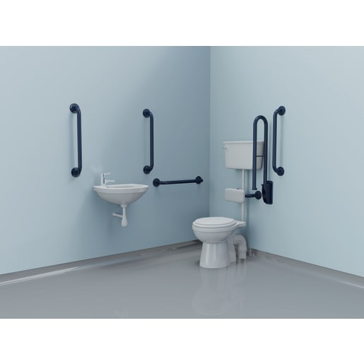 Bathex Economy Corner WC Doc M Pack 3 Rail Pack Low Level Steel