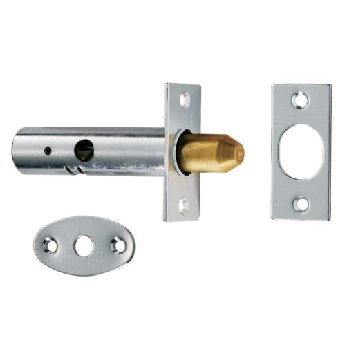 Carlisle Brass Door Security Bolt 57 x 32mm Satin Chrome