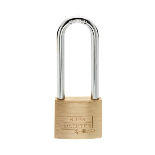 Burg-Wachter C-Line 222 HB 40mm Brass Padlock with 65mm Long Shackle