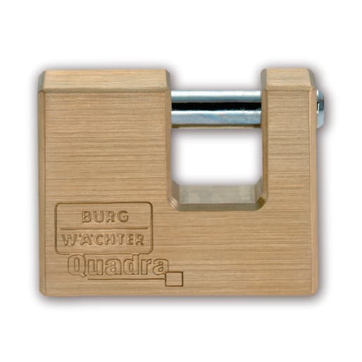 Burg-Wachter Quadra 444 70mm Brass Shutter Padlock