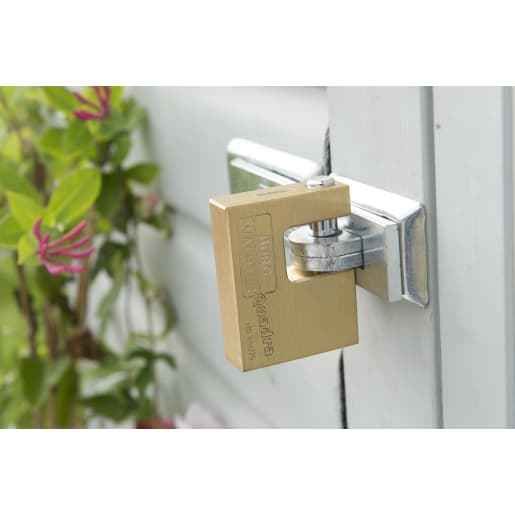 Burg-Wachter Quadra 444 70mm Brass Shutter Padlock