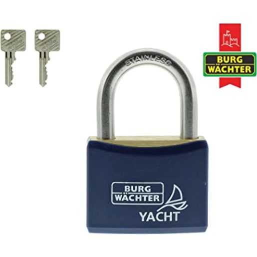 Burg-Wachter Yacht 460 Brass Rustproof 30mm Marine Padlock