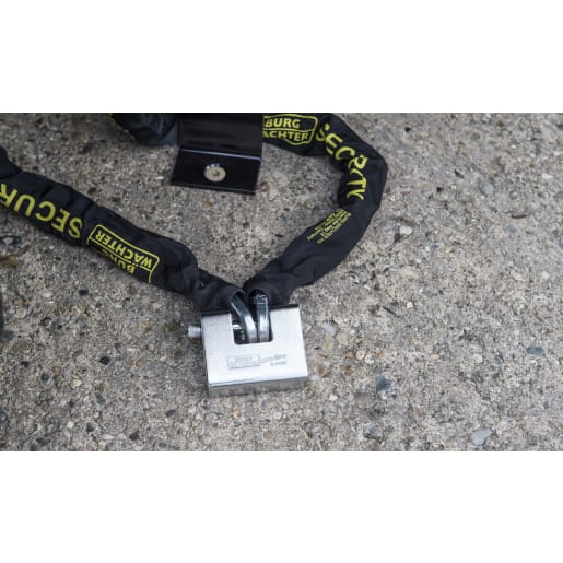 Burg-Wachter Quadra 555 80mm Steel Armoured Brass Shutter Padlock