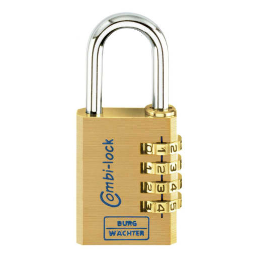 Burg-Wachter Combi 80 Brass 40mm 4-Dial Combination Padlock