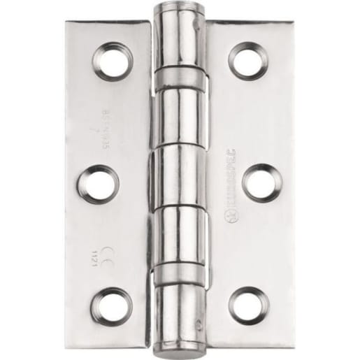 Eurospec Grade 7 Ball Bearing Hinge 76 x 51mm Bright Stainless Steel