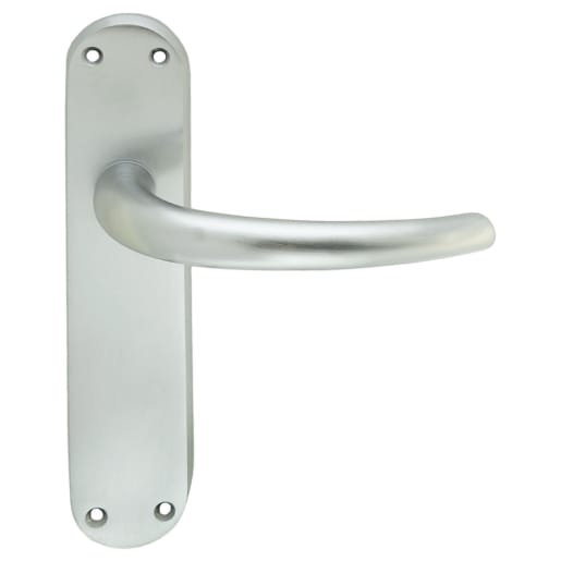 Carlisle Brass Euroline Lilla Door Latch Lever on Backplate Satin Chrome