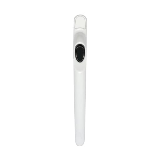 ERA Maxim Inline Non Locking Window Handle White 40mm Spindle Black Button