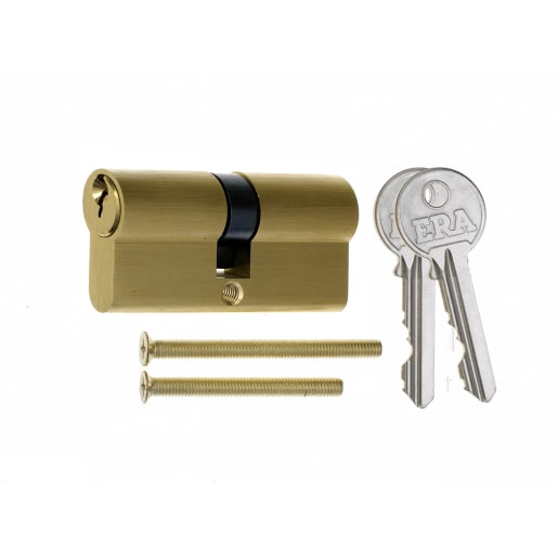 ERA 35/35 6 Pin Euro Profile Double Door Cylinder Brass
