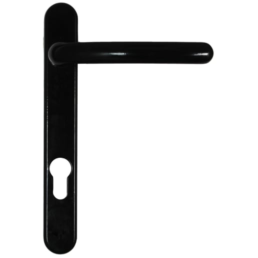 ERA Fab & Fix Windsor Sprung Inline Lever Door Handle in Black Finish 206mm Backplate 