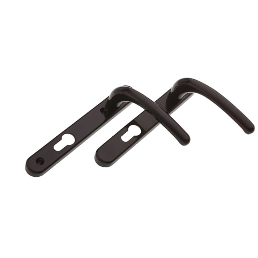 ERA Fab & Fix Windsor Sprung Inline Lever Door Handle in Black Finish 206mm Backplate 