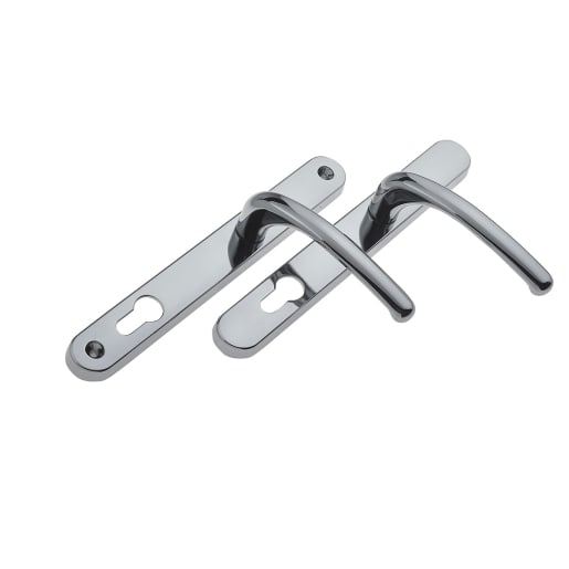 ERA Fab & Fix Balmoral Sprung Inline Lever Door Handle in Hardex Chrome Finish 243mm Backplate 