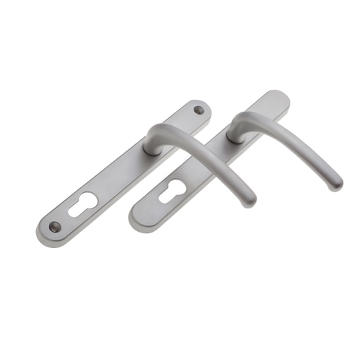 ERA Fab & Fix Balmoral Sprung Inline Lever Door Handle in Satin Finish 243mm Backplate 
